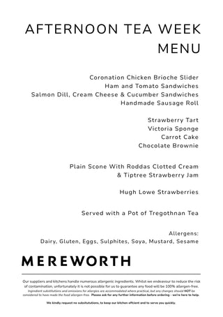Afternoon Tea Week - Afternoon Tea and Wine Flight on Thursday 13th & Friday 14th August